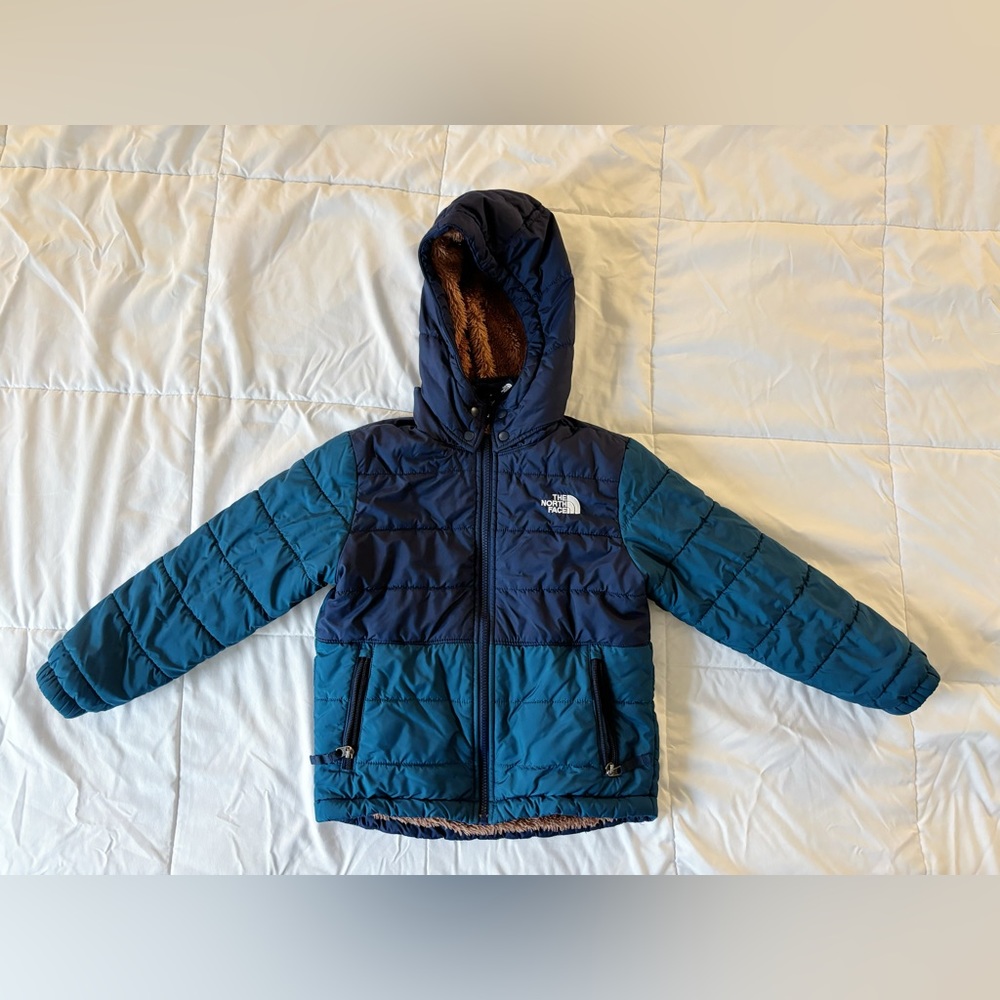 The North Face Boys' Reversible Mount Chimbo Full Zip Hooded Jacket - Size Small